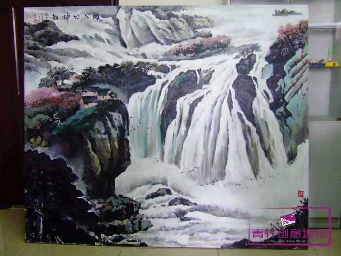 長(zhǎng)沙中國(guó)石油辦公室山水無(wú)框畫(huà)