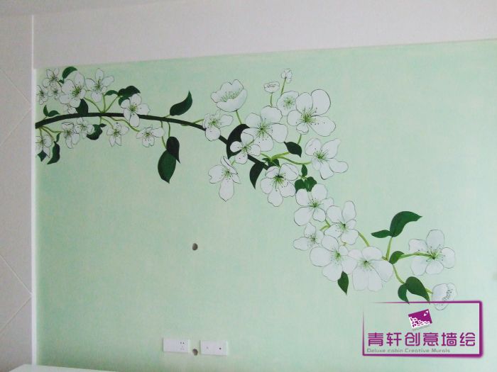 長沙湘江世紀(jì)城電視、臥室背景墻繪