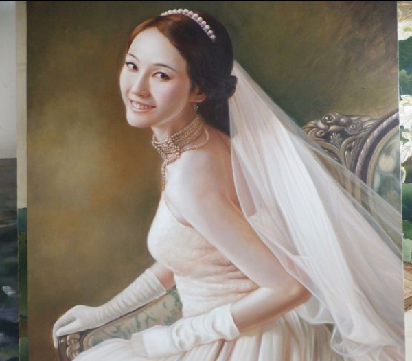 長(zhǎng)沙麓山和苑婚紗照油畫(huà)