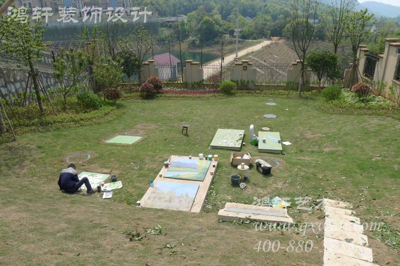 藝術(shù)家繪畫進行中