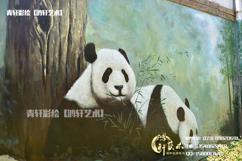 長(zhǎng)沙墻繪熊貓館