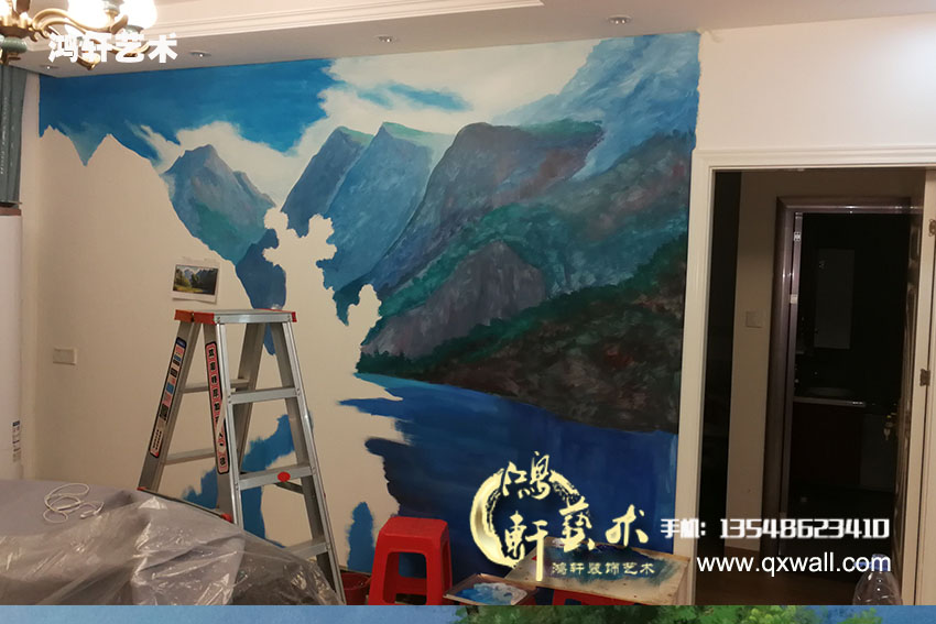 長(zhǎng)沙墻繪作畫過(guò)程2